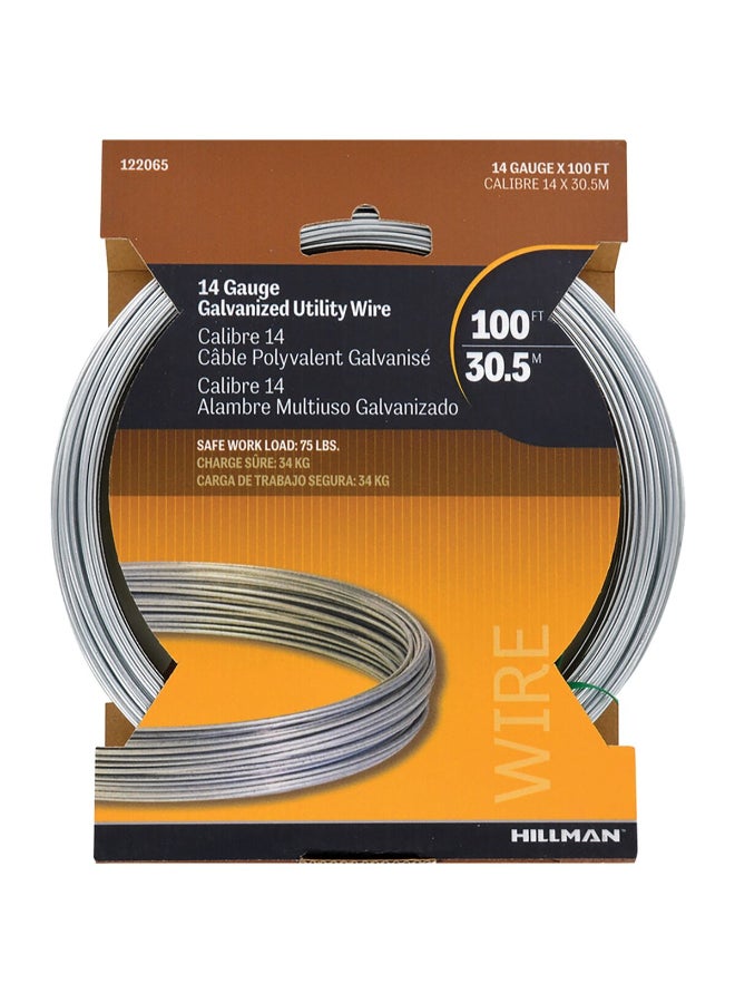 Hillman 122065 Galvanized Solid Wire 14 Gauge 100 Ft Coil - Image 2