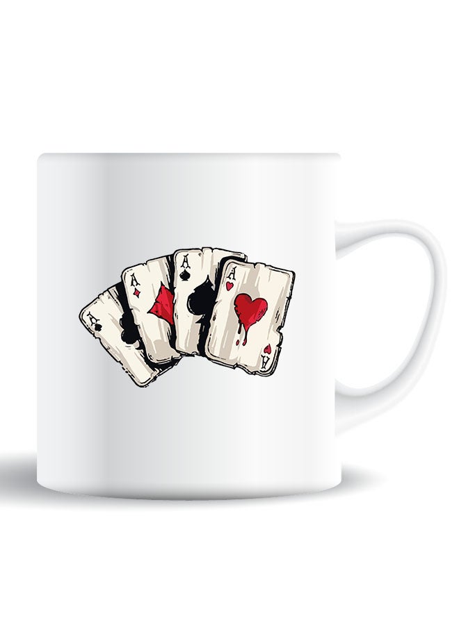 Theodor Premium Quality Two Sided Printed Coffee Mug Tea Cup Aces 2 For Home Office, Kids Men Women - Image 1