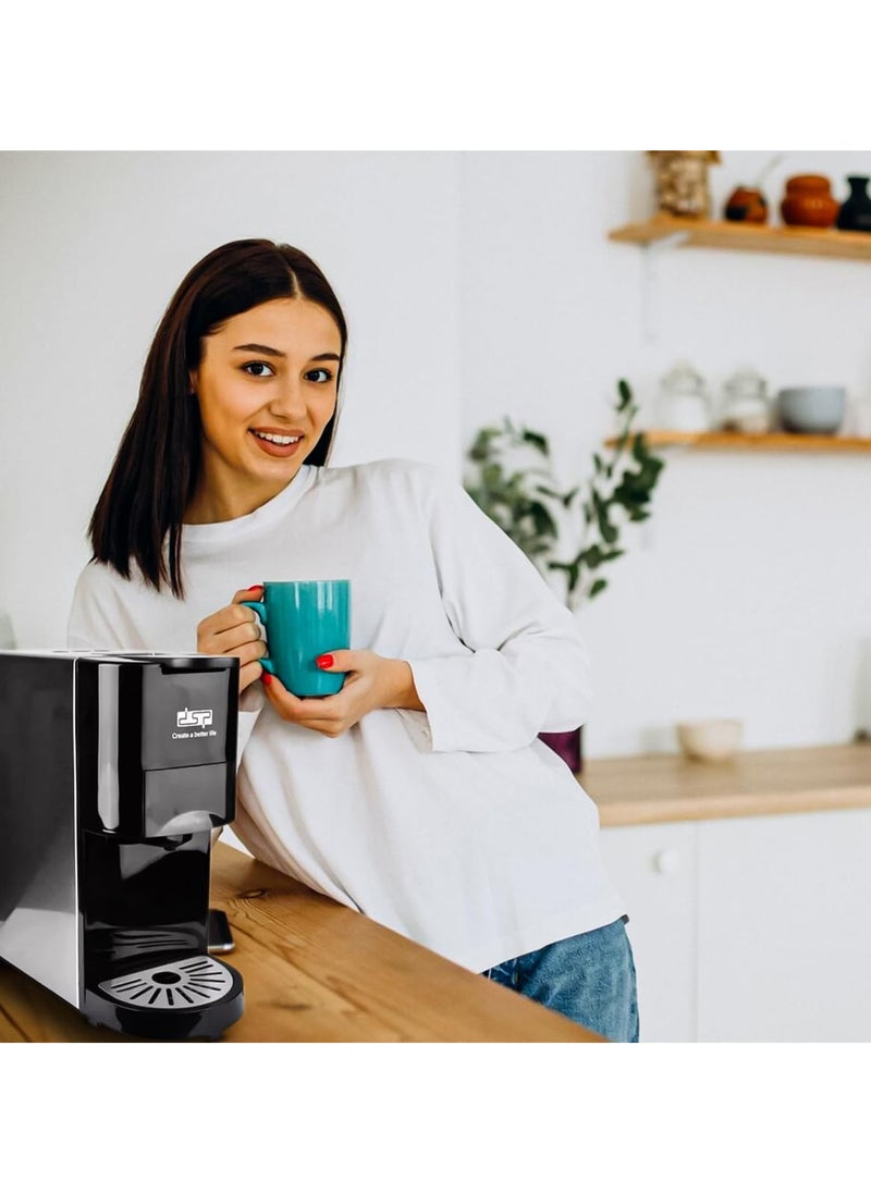 DSP - DSP capsule coffee maker, capsule coffee machine, 19 Bar Pump, 1450W, 0.8L Water Tank, Compatible with Various Systems, Energy-Saving Mode, KA3046 - Image 1