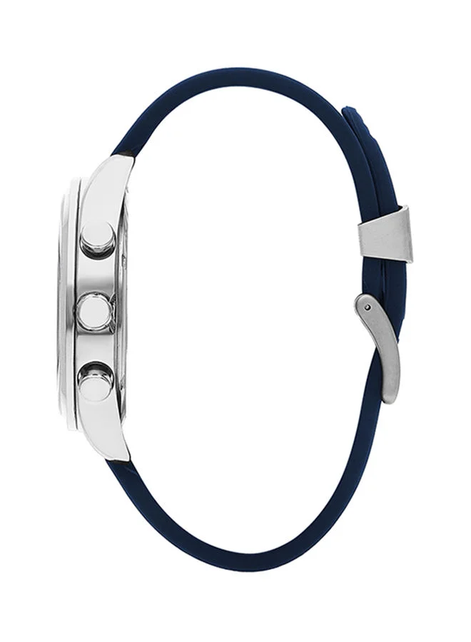 بيفرلي هيلز بولو كلوب Men's VX9J Movement Watch, Multi Function Display and Silicone Strap - BP3337X.399, Blue