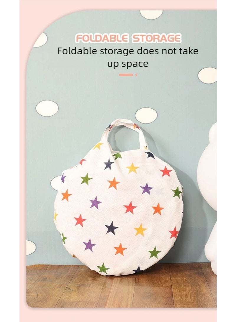 أنا أحب الأطفال الأطفال القطن خيمة لعبة ، قلعة المسرح حجم كبير للطي 110CM*110CM*130CM (أصفر) - Image 5