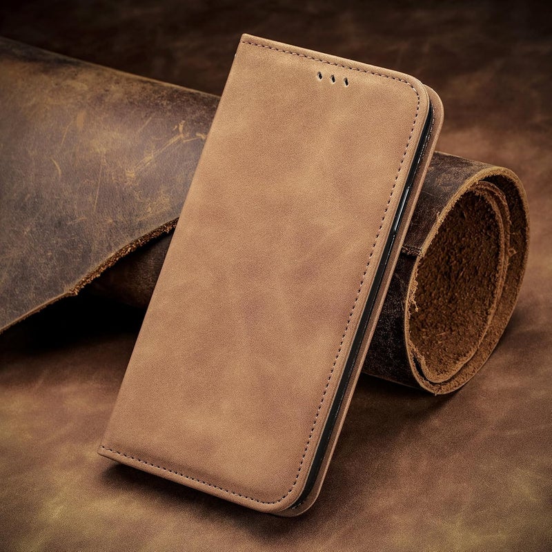 Cracedily Case for Oneplus Nord 4 Case, Premium Leather Flip Wallet Case with Card Slots and Horizontal Stand Function Magnet Coque Cover Protective Case for Oneplus Nord 4 5G, Brown - Image 5