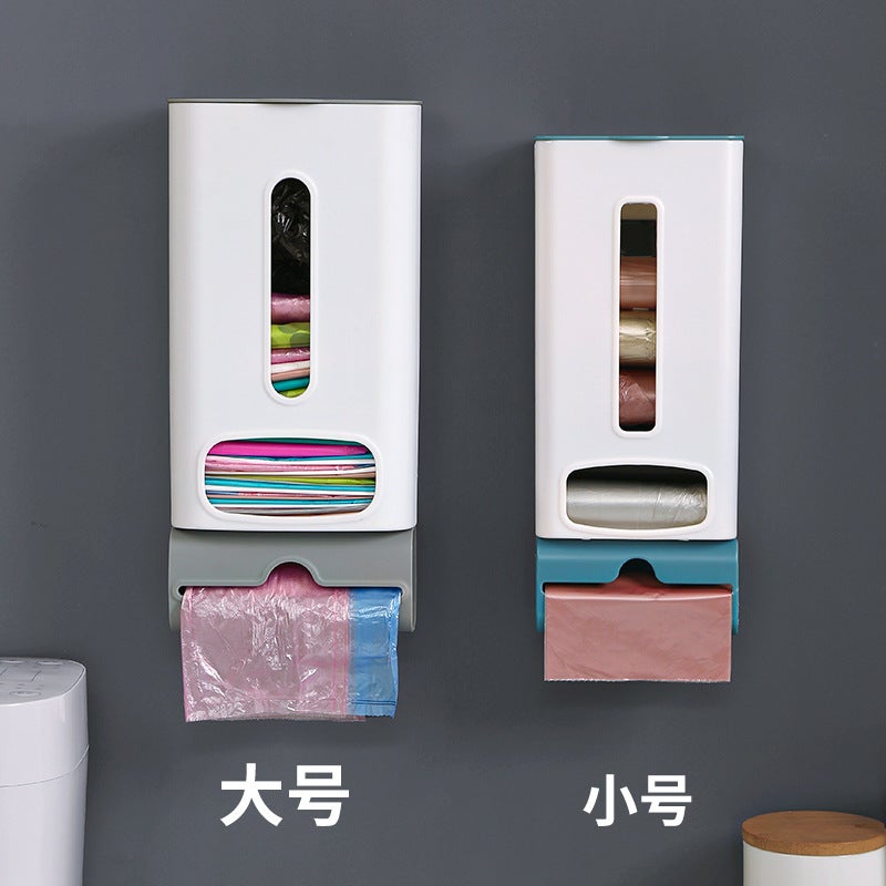Garbage Bag Storage Box New Large Household Kitchen Wall-Mounted Plastic Bag Storage Artifact Large Capacity Organizing Box - Image 3