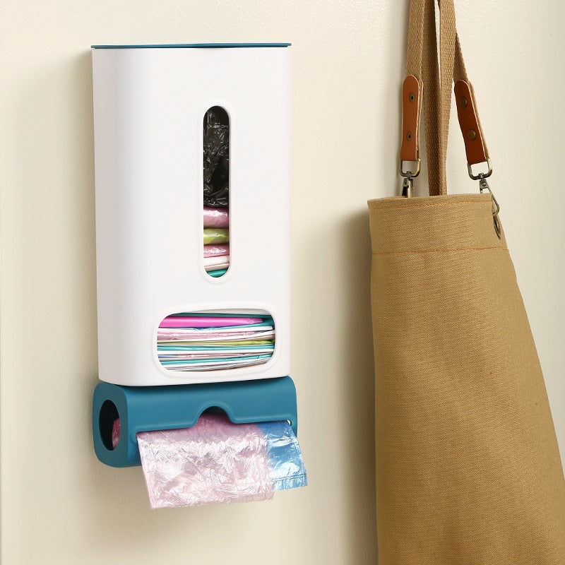Garbage Bag Storage Box New Large Household Kitchen Wall-Mounted Plastic Bag Storage Artifact Large Capacity Organizing Box - Image 4