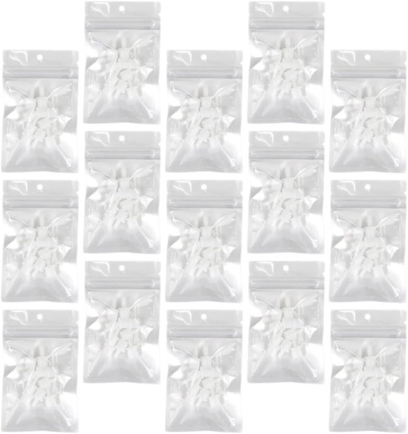 Kisangel 100pcs Eyelash Glue Bottle Caps Refillable Stopper Plug with Precision Applicator Tips for Eyelash Extension Tools White for Home and Travel Use - Image 1