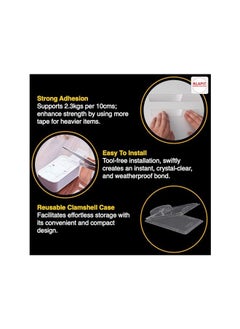KLAPiT KLAPiT SUPER TAPE Double Sided Tape Heavy Duty Mounting Holds 150 Pounds or 68Kg Weight Using Enhanced Nanotechnology. Clear Tape for Wall, Wood, Tile, Stone, Glass, Metal and Acrylic Slim 3m  - Image 4