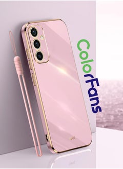 Color Fans For Samsung Galaxy A55 5G Case Glossy Electroplating TPU Protective Cover Gold-Purple  - Image 1