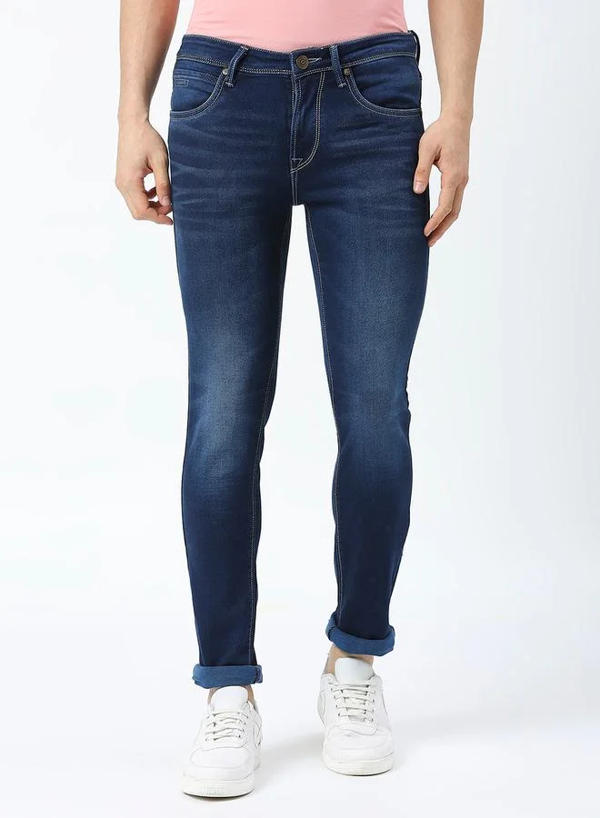 لومان بي جي 3 Mid Rise Low Fade Jeans with Pocket Detail by Styli