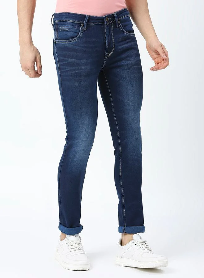 لومان بي جي 3 Mid Rise Low Fade Jeans with Pocket Detail by Styli