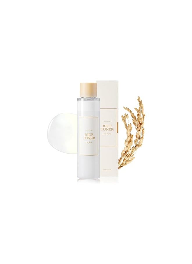 I'M FROM I'm from Rice Toner, 77.78% Rice Extract from Korea, Glow Essence with Niacinamide, Hydrating for Dry Skin, Vegan, Alcohol Free, Fragrance Free, Peta Approved, K Beauty Toner, 5.07 Fl Oz  - Image 1