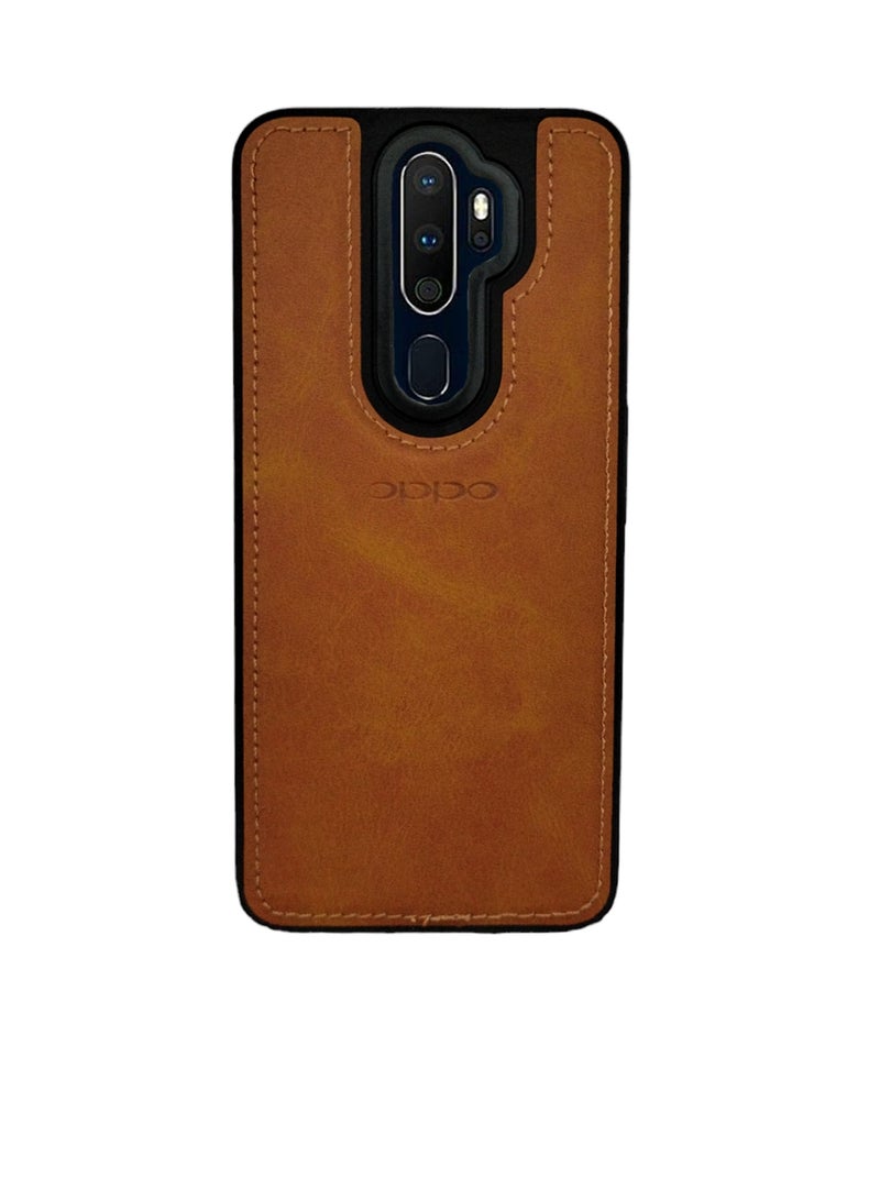 Compatible with Oppo A9 2020 Case, Luxury Slim Soft TPU Shockproof Protective Phone Cover for Oppo A9 2020 (Brown)
