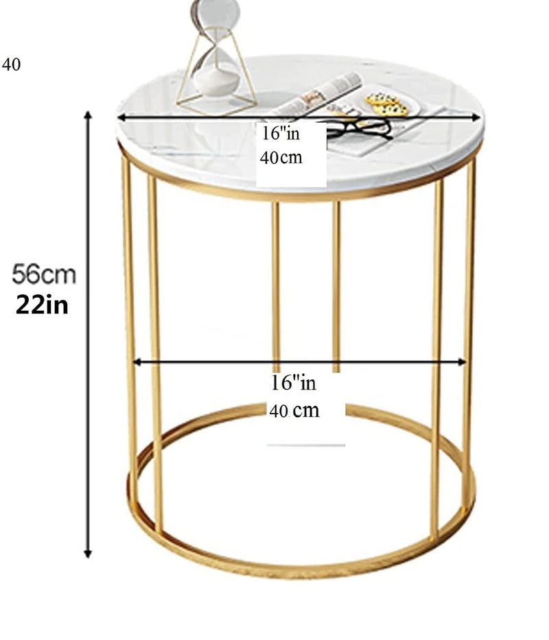 Priti 2 Tier Coffee Table with Small Round Table Like MDF Modern, Double MDF Desk, Balcony Coffee Table, Living Room, - Image 3