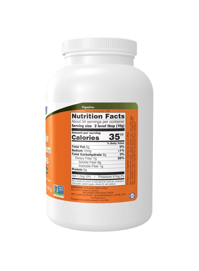 now Supplements, Whole Psyllium Husks, Granule, Non-GMO Project Verified, Soluble Fiber, 12-Ounce - Image 2