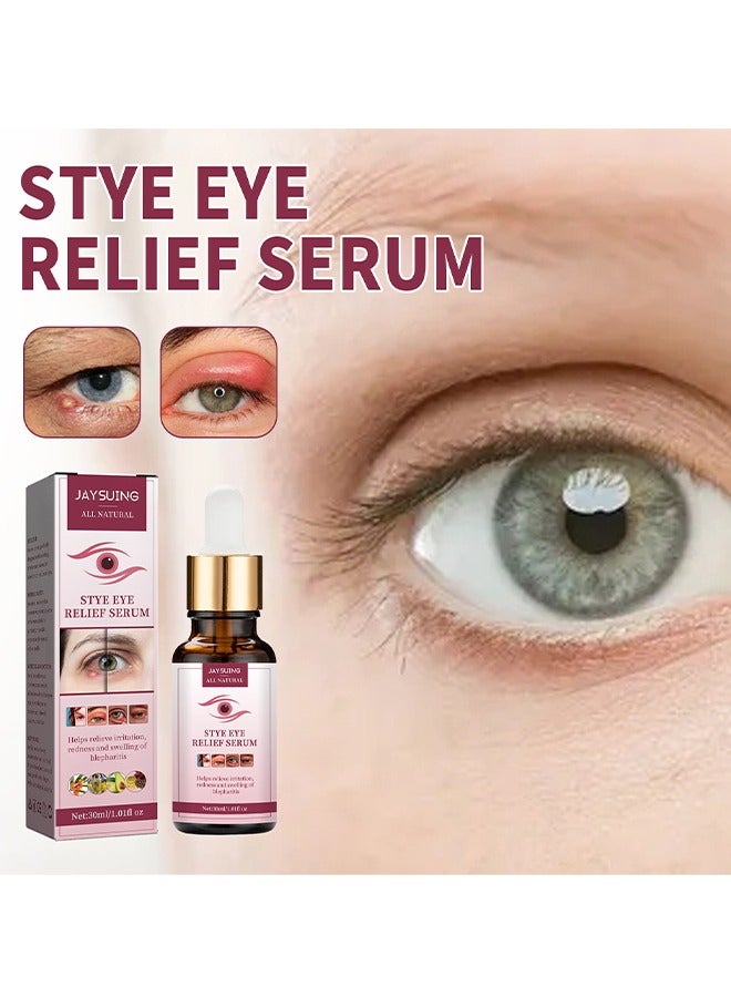 Jaysuing Stye Eye Relief Serum, Stye Eye Treatment, Eye Stye Remover, Chalazion Remover, Stye Eye Relief Serum for Styes Chalazion and Blepharitis Treatment, Eye Care, Mild Lash and Eye Cleanser 30ml - Image 1