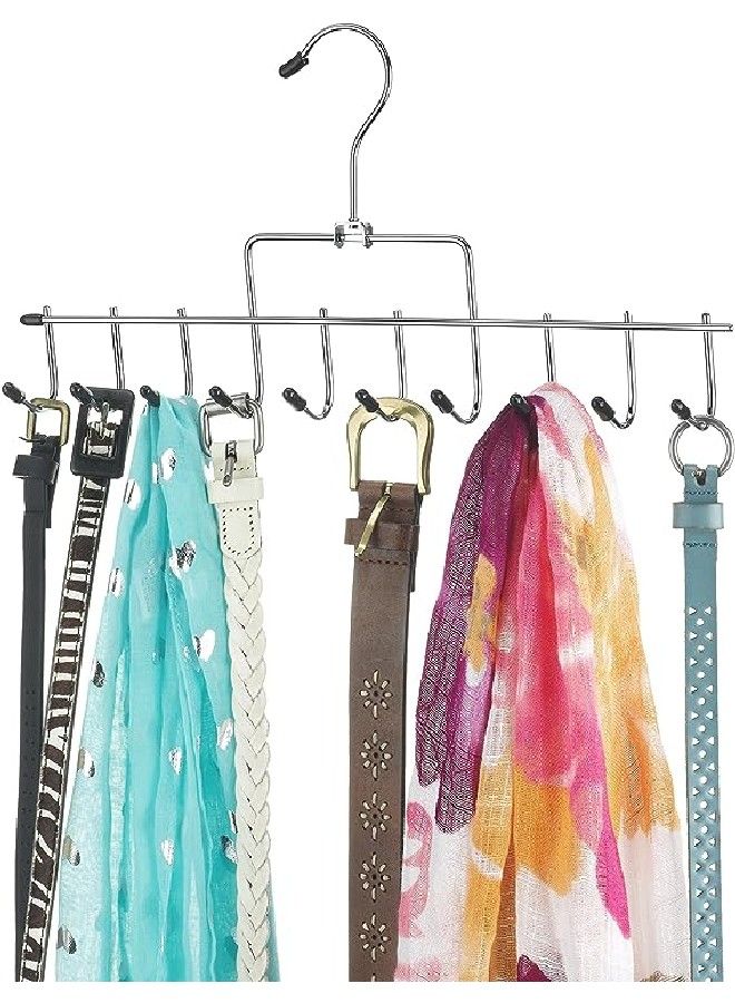 Whitmor Whitmor 10-Hook Accessory Hanger: Organize Your Closet in Style - Accessory Storage Solution, Wardrobe Storage, Space-Saving Hanger, Multi-Hook Hanger, Closet Management  - Image 2