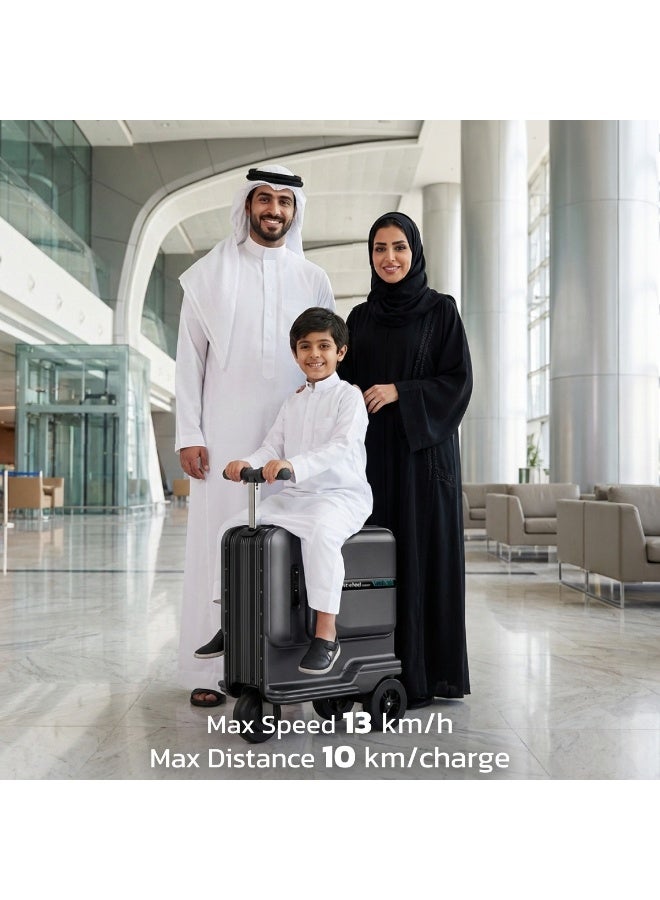 Airwheel SE3T - Electric Luggage Scooter - Black | Extra-Large Smart Riding Suitcase with Removable Battery, Airwheel Luggage | Official Dealer in UAE - Image 3