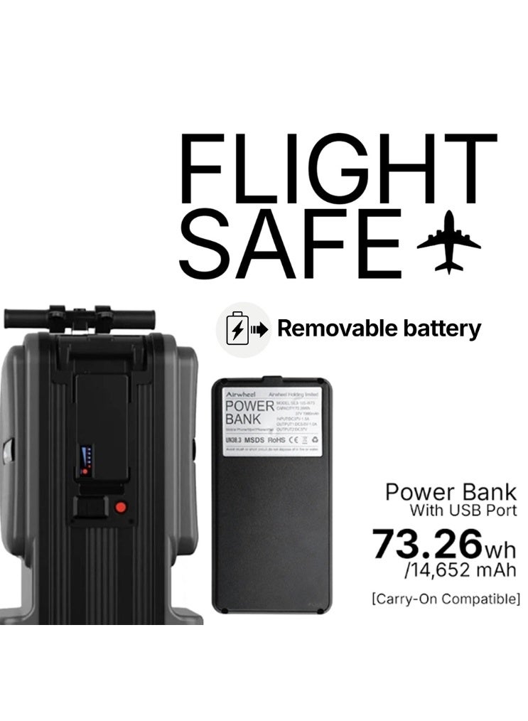 Airwheel SE3T - Electric Luggage Scooter - Black | Extra-Large Smart Riding Suitcase with Removable Battery, Airwheel Luggage | Official Dealer in UAE - Image 5