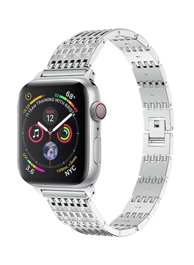 NIBEMINENT Replacememt Band For Apple Watch Series 4 40mm Silver - Image 3