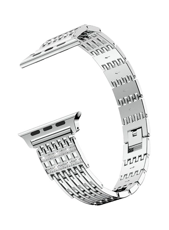NIBEMINENT Replacememt Band For Apple Watch Series 4 40mm Silver - Image 1