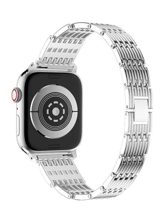 NIBEMINENT Replacememt Band For Apple Watch Series 4 40mm Silver - Image 2