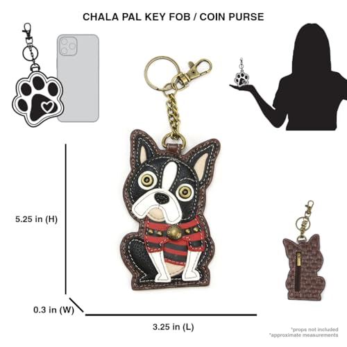 CHALA Dog Collection Women's Decorative Key Fob/Coin Purse Accessory - Boston Terrier - Image 3