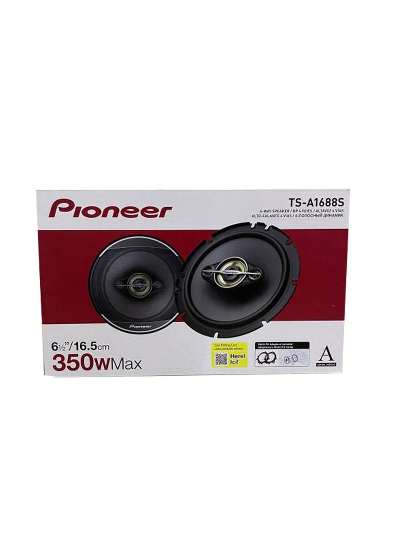 Pioneer TS-A1688S 350 Watt 6.5 Inch 16.5cm 80 RMS 4 WAY 4 Ohm 35 Hz to 29 kHz 59mm 140mm Car Speaker Set Original  - Image 2