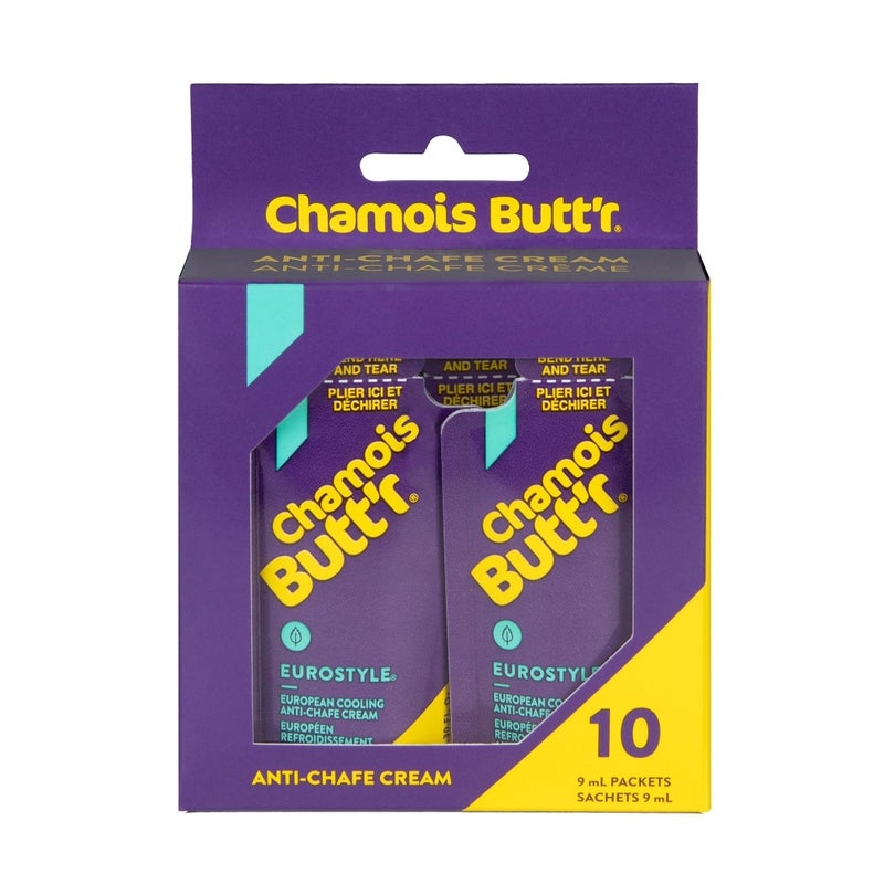 CHAMOIS BUTT'R كريم شمعي باتر يوروستايل المضاد للاحتكاك، عبوة 10 من أكياس 9 مل - Image 1