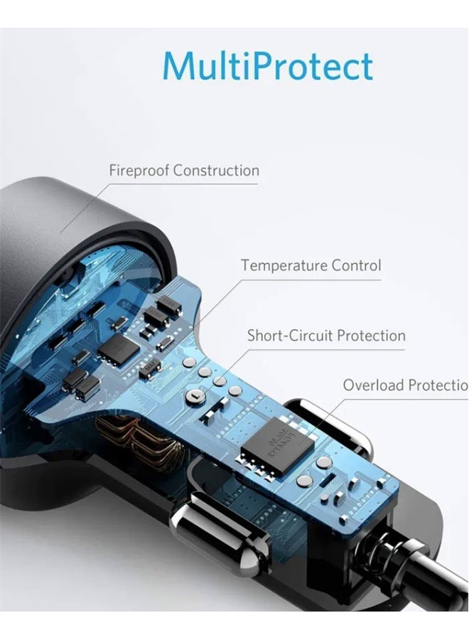زولو شاحن ولاعة سجائر للسيارة Anker PowerDrive PD 2 U+C 32W A2720 (أسود) - Image 4