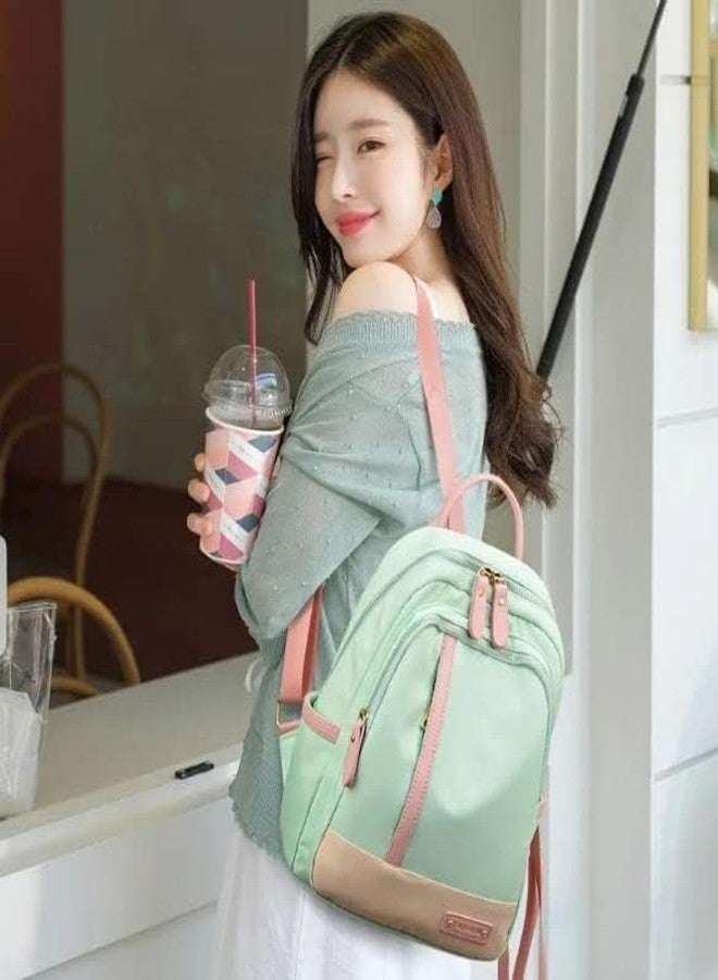 QBLYN Shoulder Bag for Women Stylish Backpacks Purse, European and American Trend Shopping Trip Three-Purpose Backpacks Anti-Theft Fashion Backpack Girls College Bags (Green) - Image 5