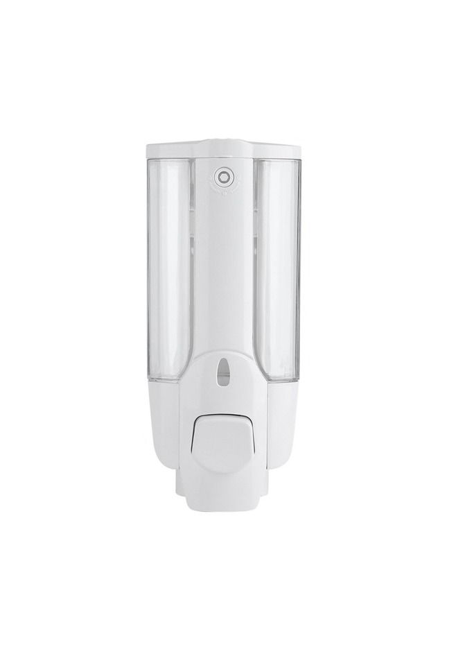 Wall Mounted Kitchen Bathroom Home Office Liquid Soap Dispenser Shampoo Containers White 350Ml - Image 1
