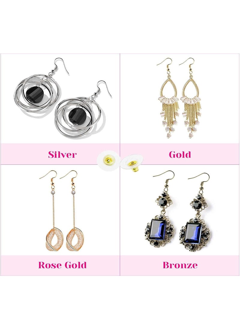 DIY Crafts - DIY Crafts 1000 Grm, Golden, Earring Hooks Earring Making Kit Earring Hooks for Jewelry Making with Jump Rings Earring Backs Pliers Tweezers Jump Ring Opener for Jew(1000 Grm, Golden) - Image 1