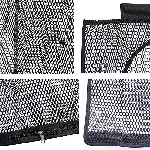 ALYER Breathable Mesh Laundry Hamper,Foldable Hanging Closet Storage Basket,Portable Space Saving Dirty Clothes Bag (Black) - Image 3