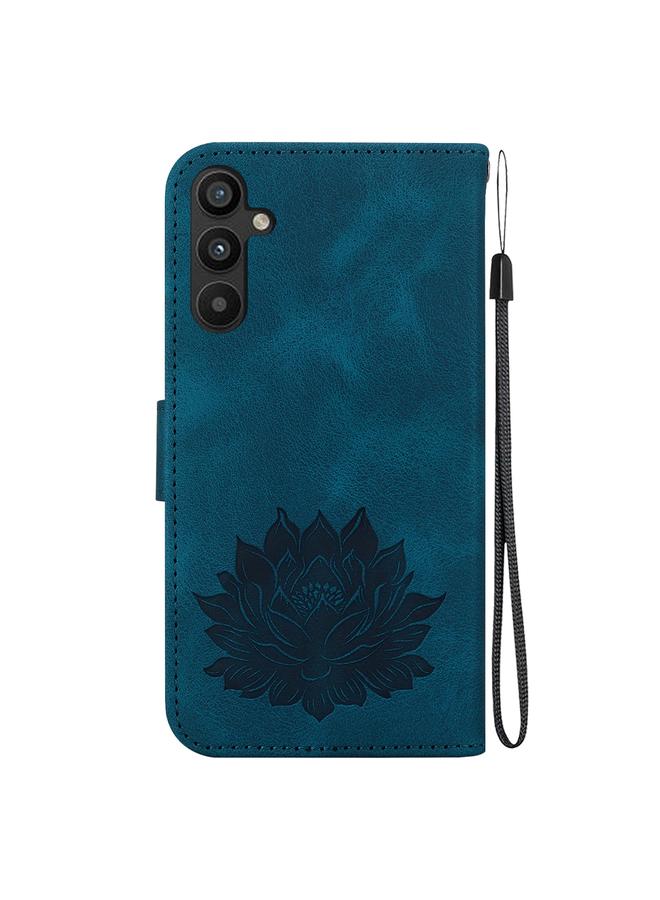 اس-توب جراب لهاتف Samsung Galaxy A54 5G جراب هاتف جلدي منقوش بنقشة لوتس - Image 3