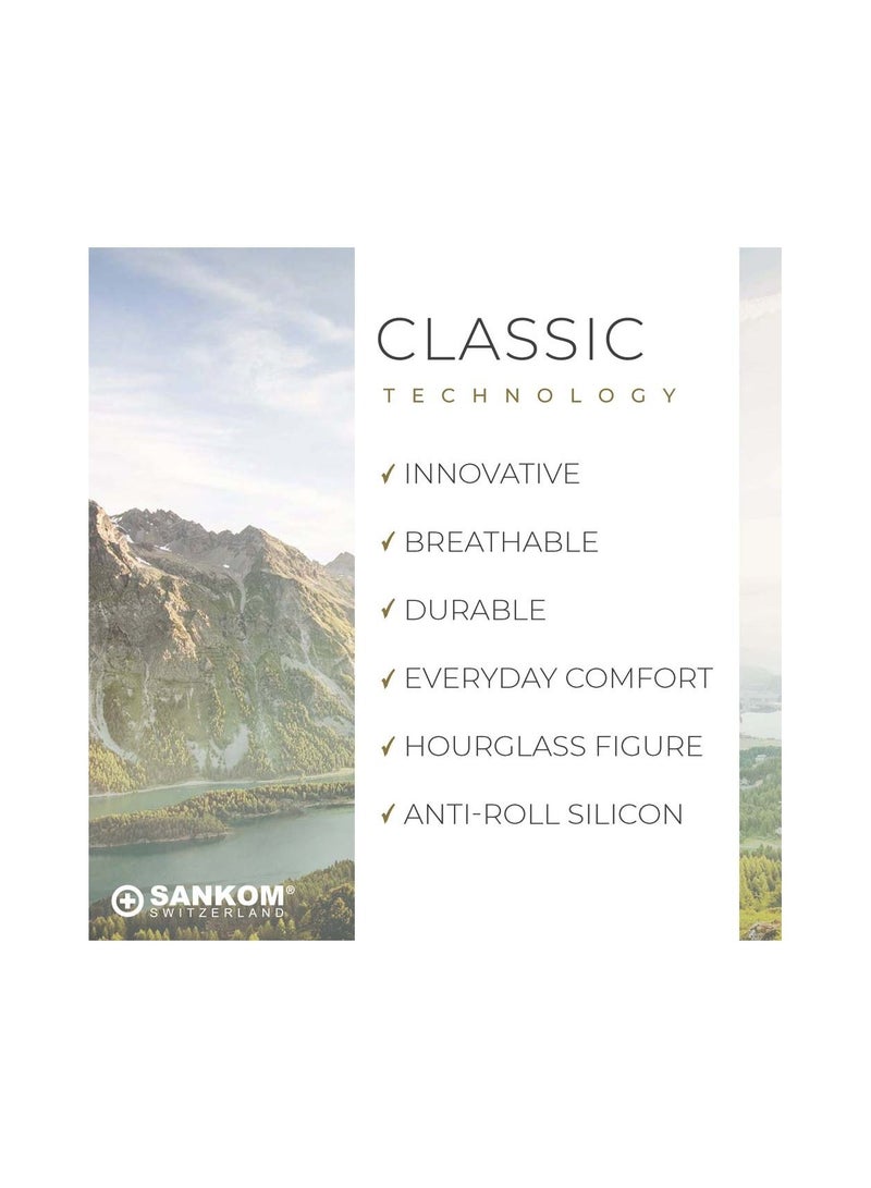 Sankom - Patent Short Shaper with Lace, Beige S/M - Image 2