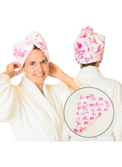 Franco Franco Barbie 2Pack Microfiber Hair Towel Wrap Turban for BathBeautyTravel for Straight Wavy  Curly Hair Officially Licensed Product 