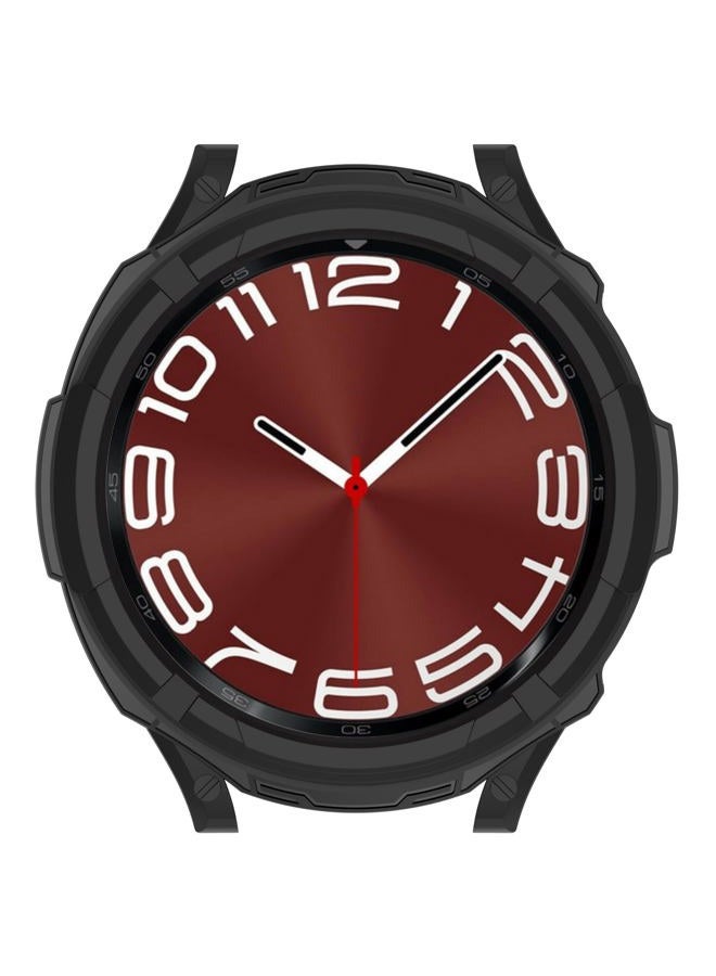LOKEKE Compatible with Samsung Galaxy Watch 6 Classic 43mm Protective Case Cover, TPU Bezel Ring Protective Case Cover Shell Compatible with Samsung Galaxy Watch 6 Classic 43mm(TPU Black) - Image 2