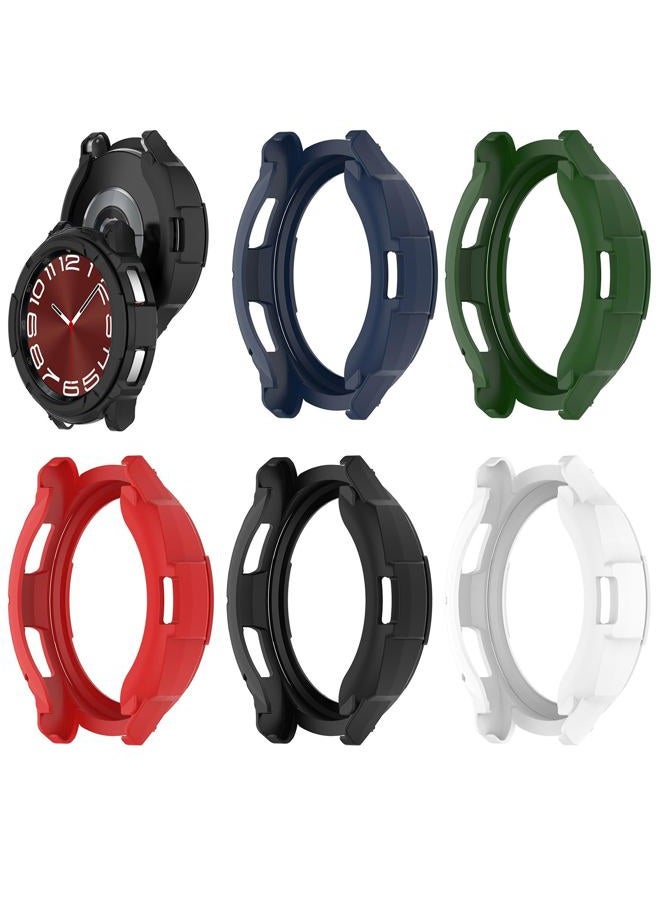 LOKEKE Compatible with Samsung Galaxy Watch 6 Classic 43mm Protective Case Cover, TPU Bezel Ring Protective Case Cover Shell Compatible with Samsung Galaxy Watch 6 Classic 43mm(TPU Black) - Image 5