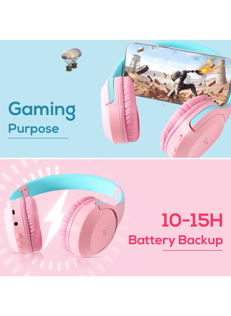 Eazy Kids - Eazy Kids Bluetooth 5.4 Wireless Headset - Pink - Image 1