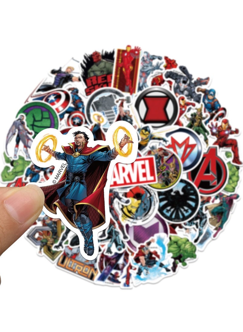 MARVEL 50-Piece The Avengers Anime Stickers Waterproof Cartoon Stickers - Image 1
