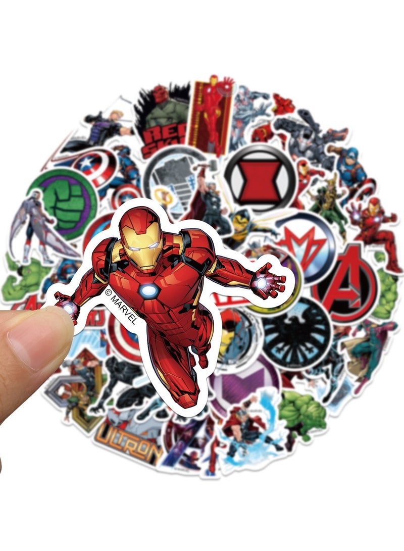 MARVEL 50-Piece The Avengers Anime Stickers Waterproof Cartoon Stickers - Image 2