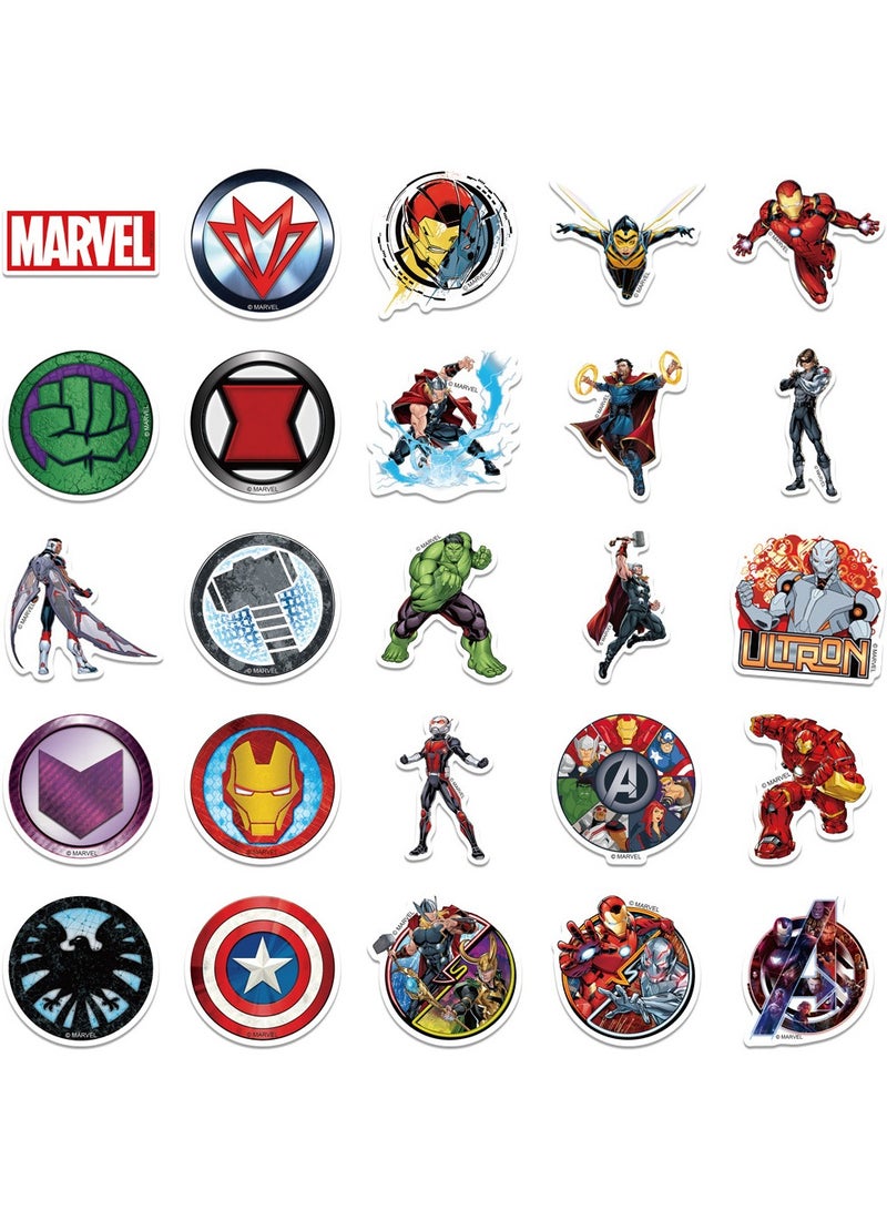 MARVEL 50-Piece The Avengers Anime Stickers Waterproof Cartoon Stickers - Image 3