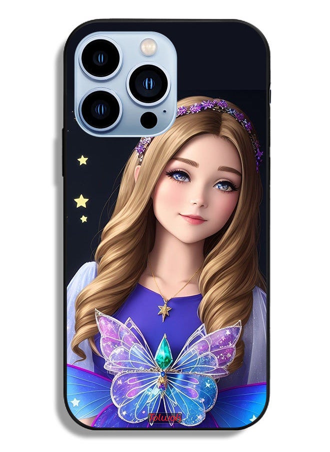 Tolwak - Apple iPhone 13 Pro Protective Case Cute Butterfly Girl - Image 1