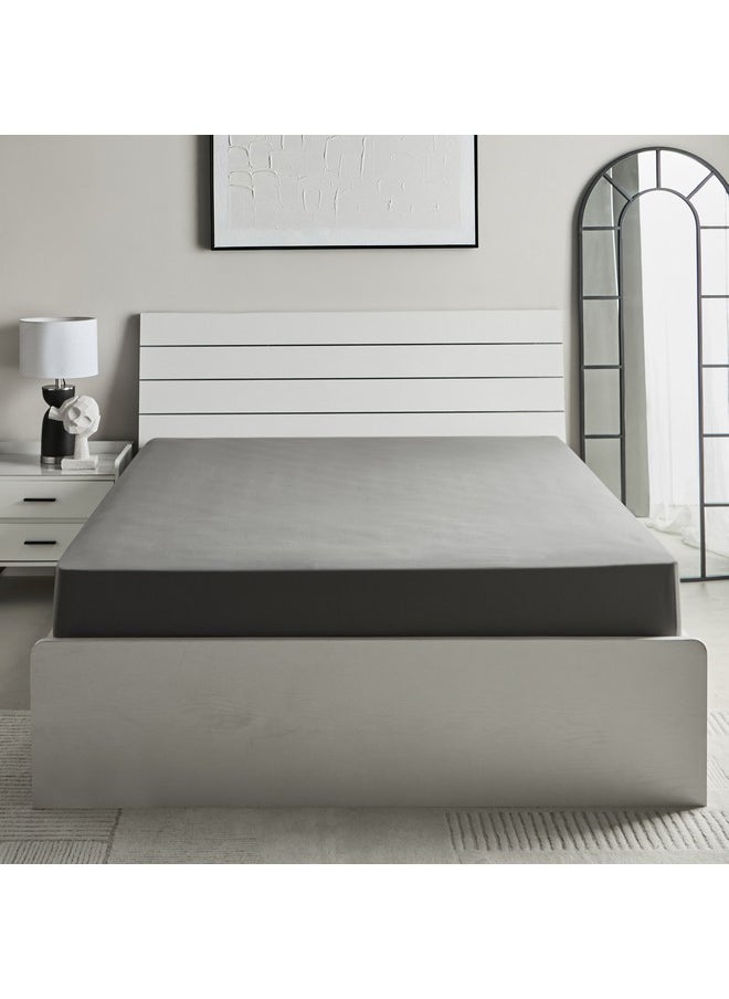 Home Box - Essential Cotton Double Fitted Sheet 200 x 36 x 140 cm - Image 1