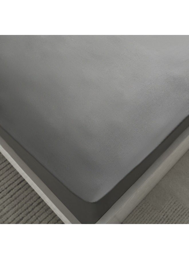 Home Box - Essential Cotton Double Fitted Sheet 200 x 36 x 140 cm - Image 1