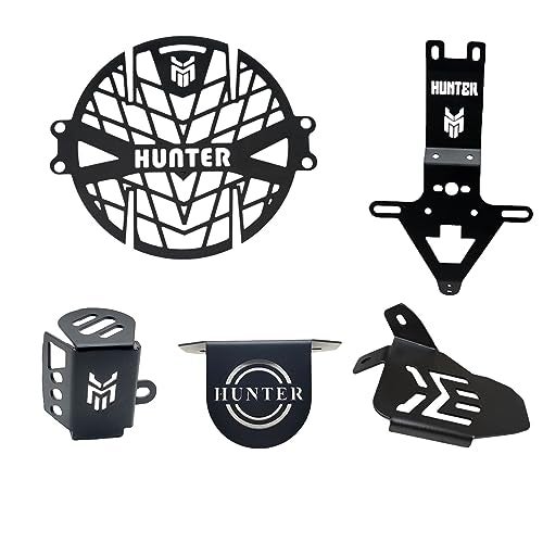Milachin RE 350 Hunter Series Combo Tail Tidy, Disc Brake Oil Box Cover Cap,Headlight Grill/Jali, Ladies Footrest for 350 Hunter (Style-03) - Image 1