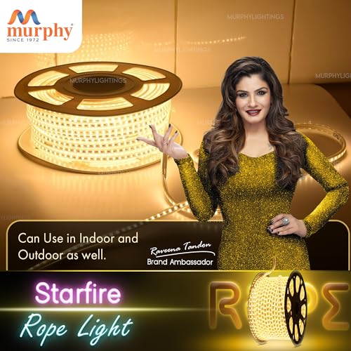 Murphy 2835-120 Led High Lumen Waterproof Indoor Outdoor Home Deorative,Diwali Lights,Rope Pipe Light,Cove Light (120 Led/Mtr) (Warm White)50 meters - Image 3