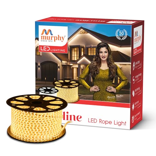 Murphy 2835-120 Led High Lumen Waterproof Indoor Outdoor Home Deorative,Diwali Lights,Rope Pipe Light,Cove Light (120 Led/Mtr) (Warm White)50 meters - Image 1