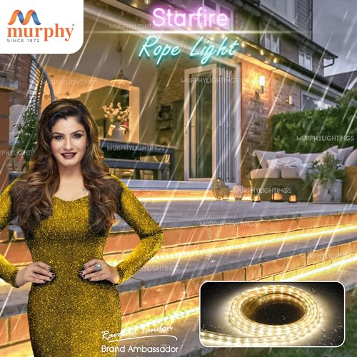 Murphy 2835-120 Led High Lumen Waterproof Indoor Outdoor Home Deorative,Diwali Lights,Rope Pipe Light,Cove Light (120 Led/Mtr) (Warm White)50 meters - Image 4