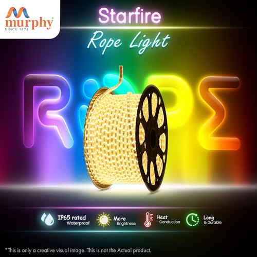 Murphy 2835-120 Led High Lumen Waterproof Indoor Outdoor Home Deorative,Diwali Lights,Rope Pipe Light,Cove Light (120 Led/Mtr) (Warm White)50 meters - Image 2