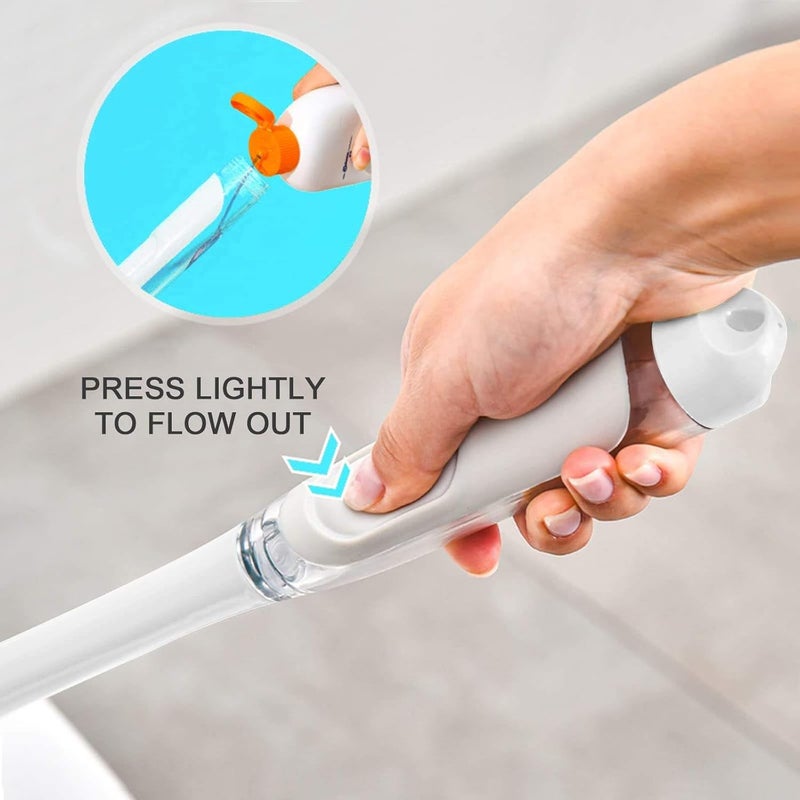 Home-Cloud Silicone Toilet Brush | Wall Mounted Toilet Cleaning Brushes |Brushes for Bathroom Cleaning Japanese Modern with Soft Bristle Can Also Be Wall Hanged.with Holder (White) - Image 4